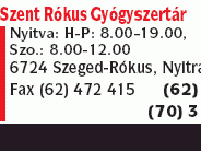 Szent Rókus Gyógyszertár