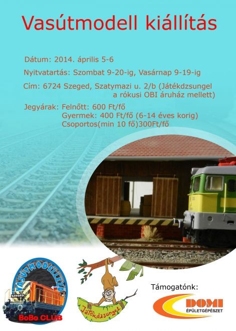 Vasútmodell Kiállítás plakát Szeged  - Vasútmodell Kiállítás