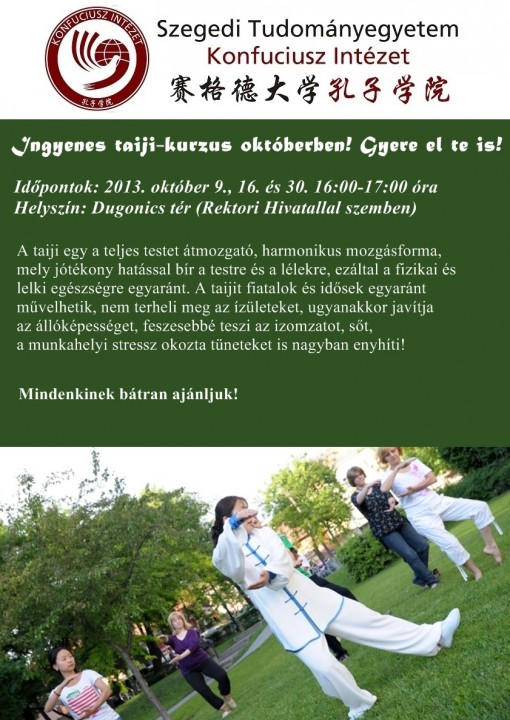 Ingyenes Taiji  - Ingyenes taiji-kurzus októberben
