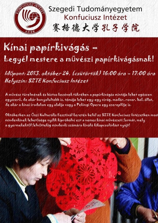 Kínai Papírkivágás Szeged  - Tanuld meg a kínai papírkivágást